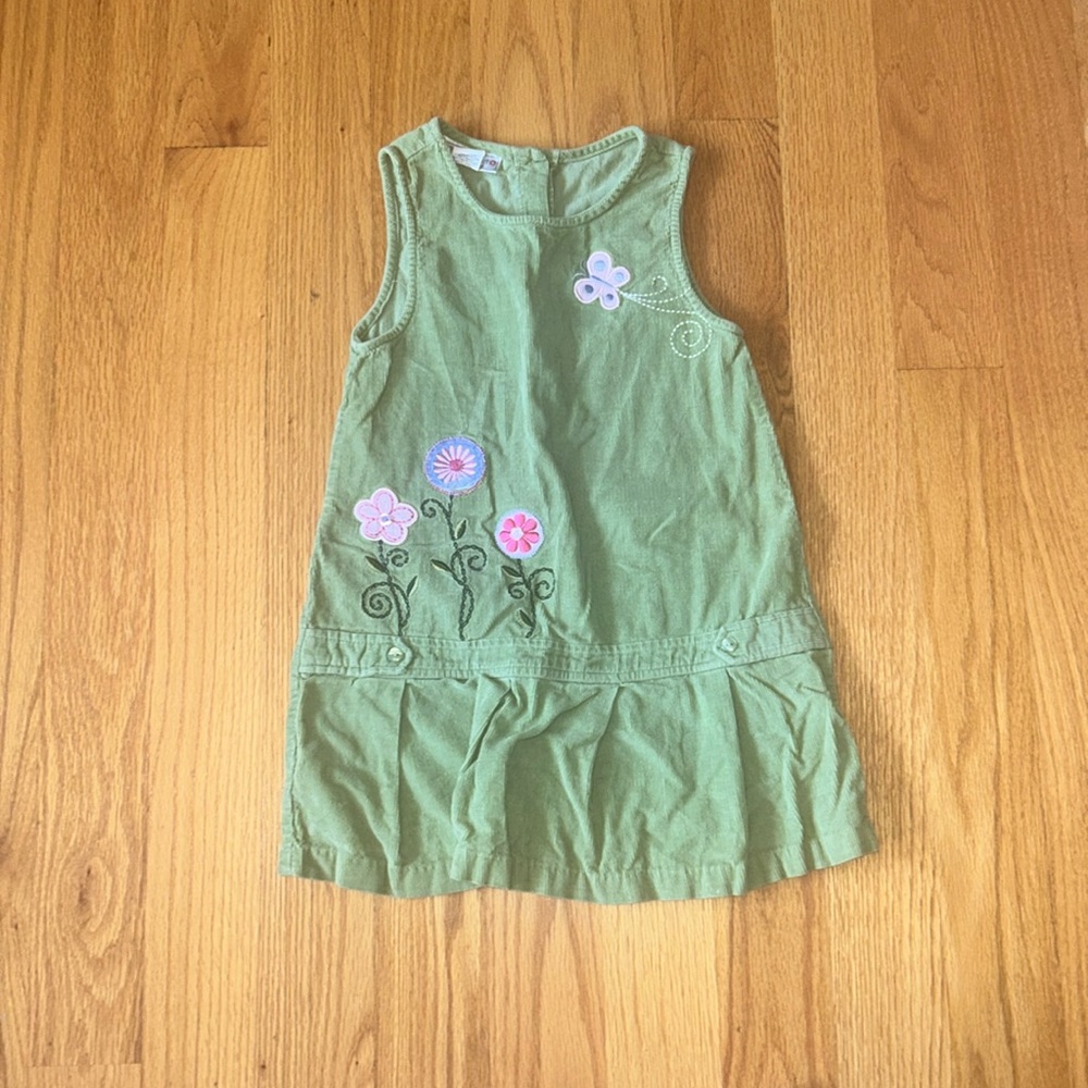 Samantha Says green dress with flowers, size kids 6x
